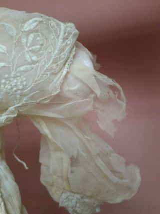 ANTIQUE GEORGIAN CHRISTENING GOWN DRESS & PETTICOAT VINTAGE DOLL 5