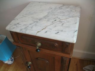 Antique Marble Top Night Stand 3