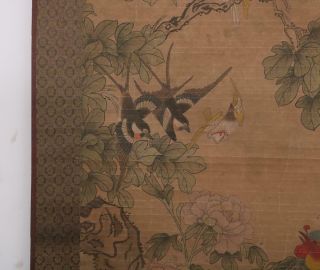 Song Dynasty Zhao Ji Signed Chinese Hand Painted Calligraphy Scroll w/Phoenix 5