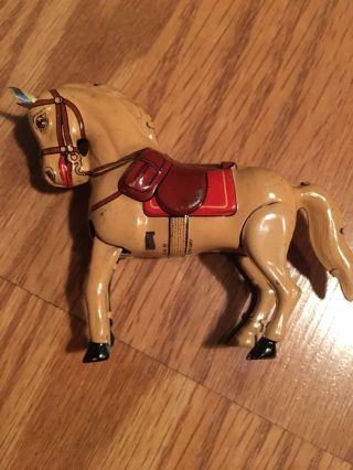 Vintage Germany DRGM Tin Horse Made In US Zone Litho 3 3/4” Very Rare 4