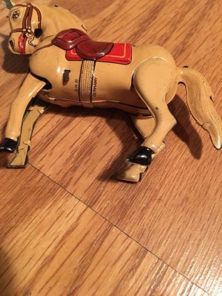 Vintage Germany DRGM Tin Horse Made In US Zone Litho 3 3/4” Very Rare 7