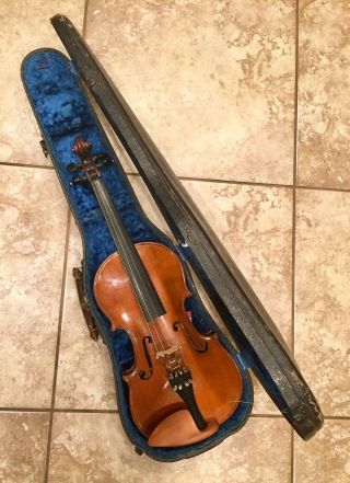 Antique Vintage Viola Violin V - 35 442 Gibson Musical Instrument Case Bows As - Is