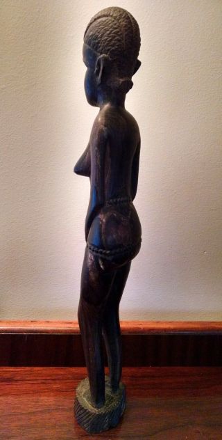 Antique African Wood Statue Female Figure Fetish Carved Effigy Doll Sculpture14 