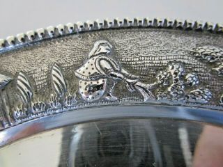 Indian Colonial Sterling Silver Tray / Salver,  Village,  Animal Scenes,  c1930 5