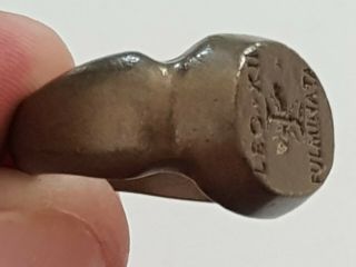 EXEPTIONAL EXTREMELY RARE ANCIENT ROMAN BRONZE SEAL RING/LEGION.  18,  8 GR.  20 MM 3