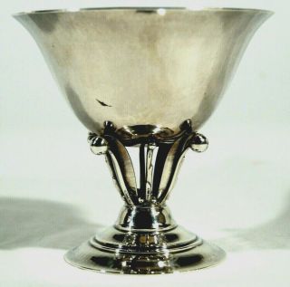 Georg Jensen Denmark Sterling Footed Compote Bowl C.  1925 - 1932 2