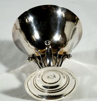 Georg Jensen Denmark Sterling Footed Compote Bowl C.  1925 - 1932 6