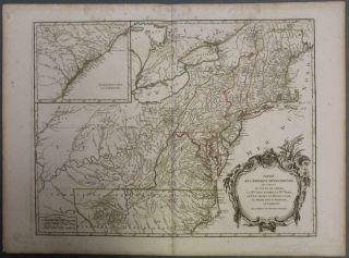 United States East Coast 1797 Vaugondy & Delamarche Antique Copper Engraved Map