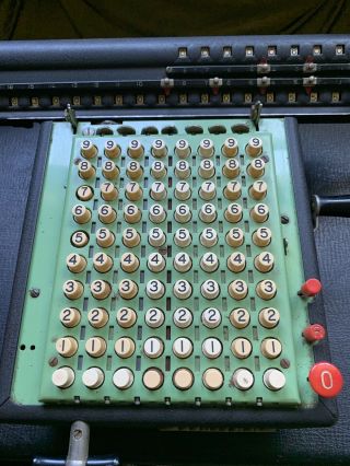 Antique Rare Monroe Adding Calculator Machine With The Case,  Guaranty 2