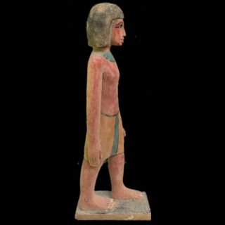 ANCIENT HUGE EGYPTIAN WOODEN STATUETTE 300 BC (1) 38 TALL 2