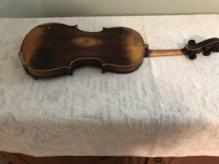 Violin Broken Over 300 Years Old With Hand Carved Scroll