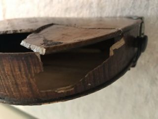 Violin Broken Over 300 Years Old With Hand Carved Scroll 9