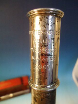 Antique E.  Rittershausen silver flute,  cased with serial 5960 2