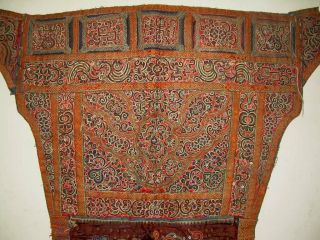 Antique Tibetan Horse Blanket Animal Trappings Chinese Embroidery Oriental Rug 3