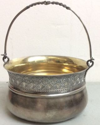 Sterling Silver Bowl Russian Style By W H 200 Grams