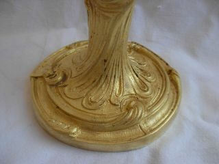 ANTIQUE FRENCH GILT BRONZE CANDLE HOLDERS,  LOUIS XV STYLE,  EARLY 20th 11