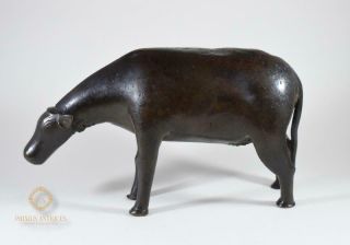 EARLY ANTIQUE CHINESE BRONZE COW BUFFALO FIGURE 2