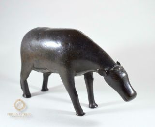 EARLY ANTIQUE CHINESE BRONZE COW BUFFALO FIGURE 3