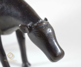 EARLY ANTIQUE CHINESE BRONZE COW BUFFALO FIGURE 4