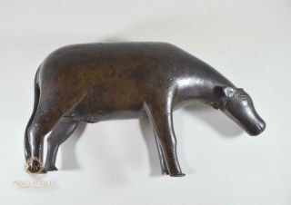 EARLY ANTIQUE CHINESE BRONZE COW BUFFALO FIGURE 7