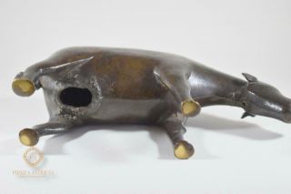 EARLY ANTIQUE CHINESE BRONZE COW BUFFALO FIGURE 8