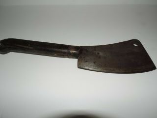 Antique Meat Cleaver Wolf Sayer Heller Chicago 7 Pigs Head 6