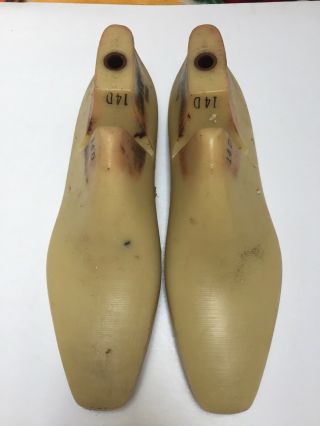 Vintage Size 14 D Shoe Lasts From Jones & Vining Of Molded Plastic