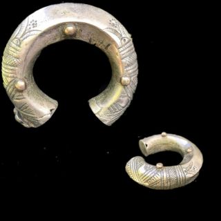 Ancient Silver Decorative Gandhara Bedouin Torc 300 B.  C.  (4)