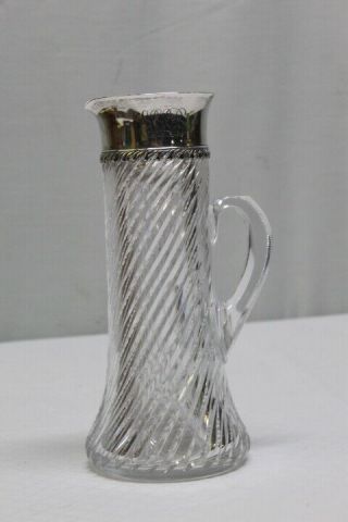 Antique TIFFANY & CO Sterling Silver Brilliant Cut Glass Water Pitcher 4