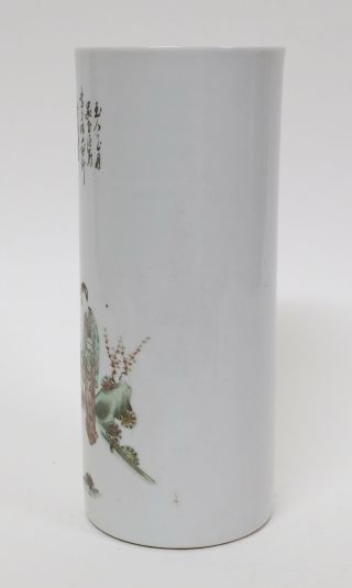 Antique Chinese Porcelain Hat Stand - Cylinder Vase - Guangxu Period175 3