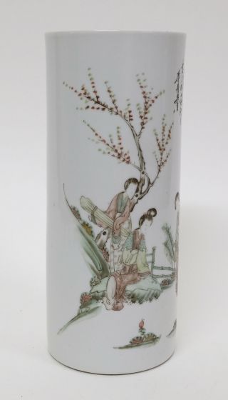 Antique Chinese Porcelain Hat Stand - Cylinder Vase - Guangxu Period175 6