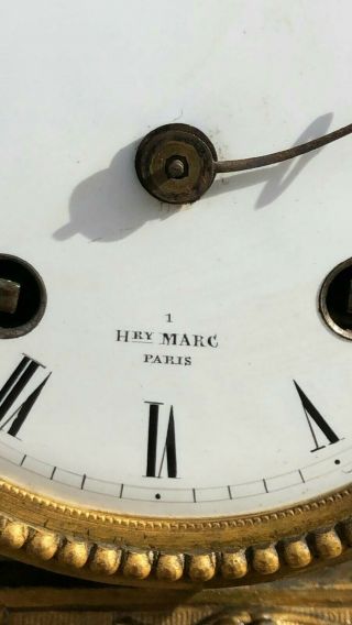 Vintage Hry Marc Paris French Art Deco Clock Spares or Repairs 4