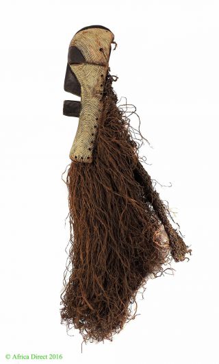 Songye Kifwebe Mask Female with Raffia Decoration Africa WAS $590.  00 3