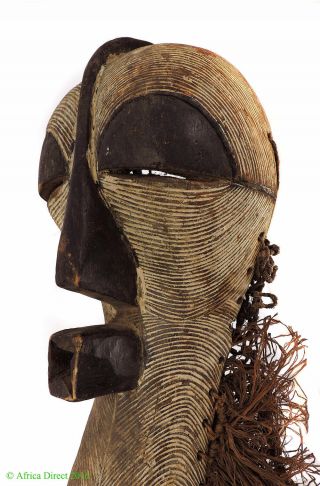 Songye Kifwebe Mask Female with Raffia Decoration Africa WAS $590.  00 5