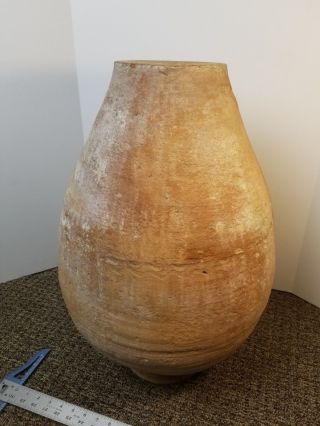 Antique Greek Spanish Roman Olive Jar Large Terra - cotta Clay Vessel 4