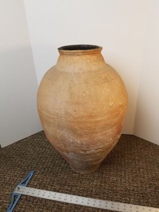Antique Greek Spanish Roman Olive Jar Large Terra - cotta Clay Vessel 7