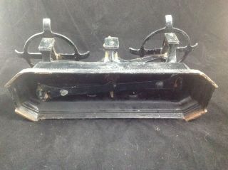 Antique/Vintage Cast Iron Balance Scale W/Two Copper Trays 7