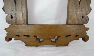 Antique French Hand Carved Oak Wood Panel/Frame - Black Forest Mirror 9