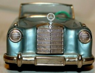 BEAUTY 1959 Vtg Bandai Japan MERCEDES BENZ 2/9 CONVERTIBLE Tin Friction Toy Car 3