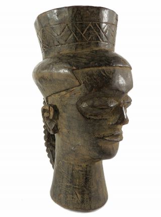 Kuba Cup Figural Head Congo African Art Was $95.  00