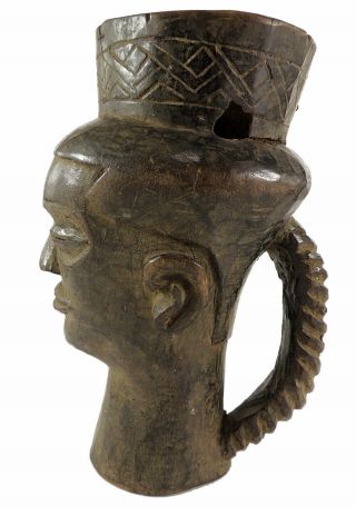 Kuba Cup Figural Head Congo African Art WAS $95.  00 2