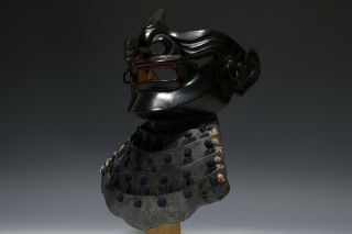 Japan Antique Edo menpo iron yoroi Kabuto mask Armor koshirae katana samurai 武将 3