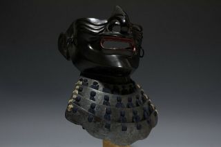Japan Antique Edo menpo iron yoroi Kabuto mask Armor koshirae katana samurai 武将 4