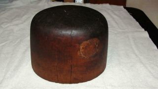 Millinery Mercantile Haberdashery Industrial Wood Hat Mold Stamp 5 3/8 (1)