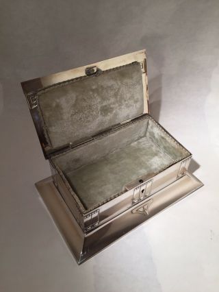 WMF Silver plated Arts And Crafts Jewelry Box Casket Lined 10