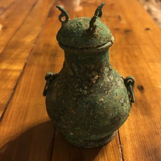 RARE Ancient Greek Style Bronze Age Brass Vase Oil Wine Jug 1750 - 1500 BC READ 12