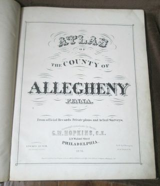 G.  M.  Hopkins 1876 Atlas of Allegheny County PA – 2