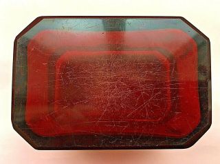 Antique Moser?19thC Beveled Ruby Red Bohemian Glass Box Bronze Mounts Gold 9