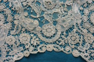 Antique Brussels duchesse and point de gaze lace collar - projects 5