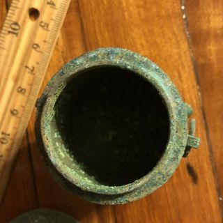 RARE Ancient Greek Style Bronze Age Brass Vase Oil Wine Jug 1200 - 800 BC READ 11